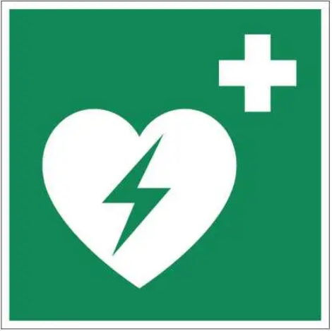 Знак Автоматизований зовнішній дефібрилятор серця (д-9080) Знак Автоматизований зовнішній дефібрилятор серця (д-9080)