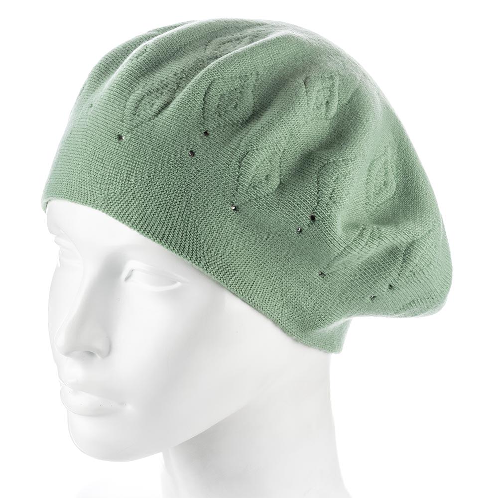 Берет женский Zolly ZH248 двойной шерстяной Фисташковый (141645)