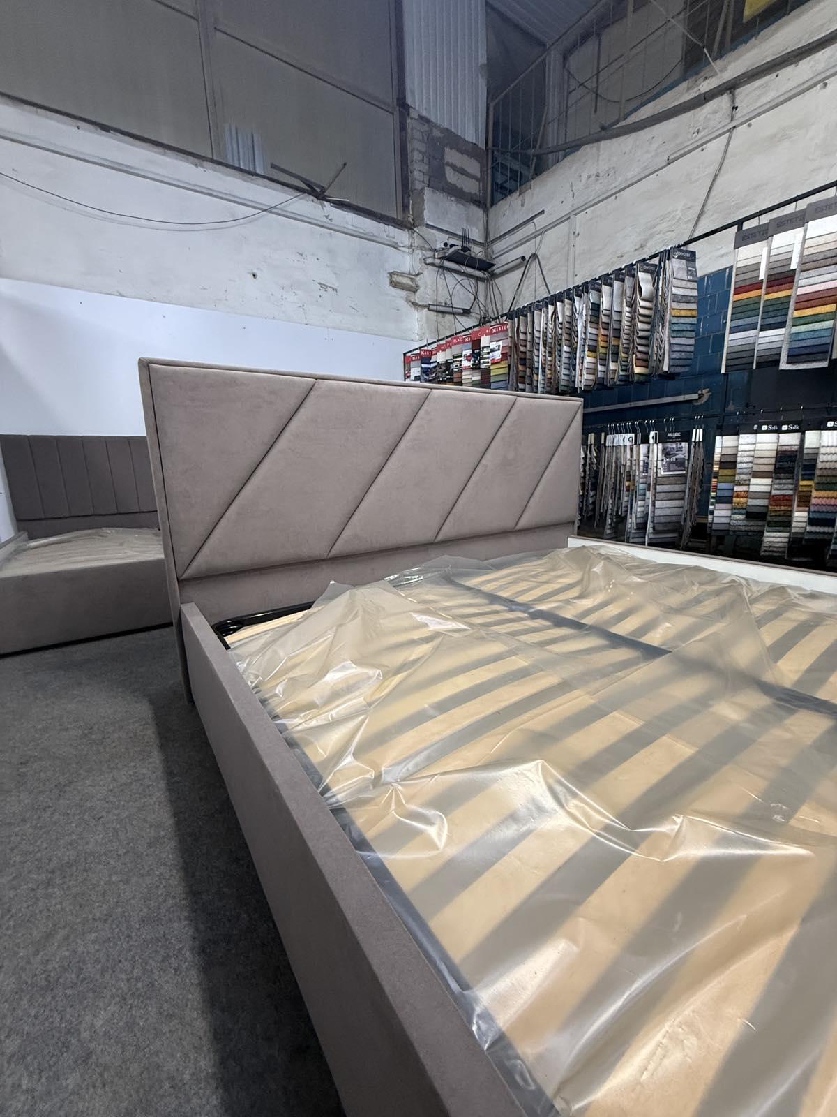 Кровать с подъемным механизмом ADS Mebli Сигма 180х200 см велюр Simple 6 Коричневый (30742451) - фото 6