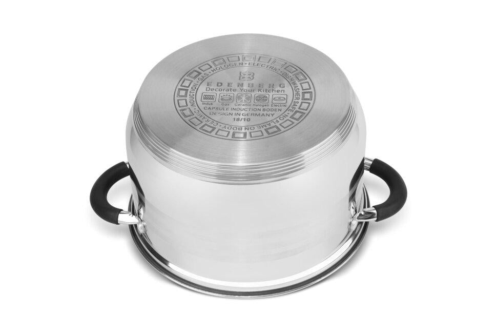 Набор кастрюль Edenberg EB-2411 из нержавеющей стали с крышками 2,1/3/4 л (12738712) - фото 4 Набор кастрюль Edenberg EB-2411 из нержавеющей стали с крышками 2,1/3/4 л (12738712) - фото 4
