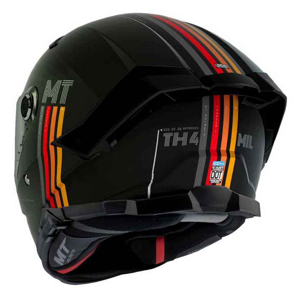 Мотошлем MT HELMETS Thunder 4 SV Mil A11 M Matt Black (23670) - фото 2