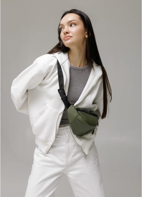 Поясная женская сумка Sambag экокожа/водостойкая Хаки (2618898447) - фото 8 Поясная женская сумка Sambag экокожа/водостойкая Хаки (2618898447) - фото 8