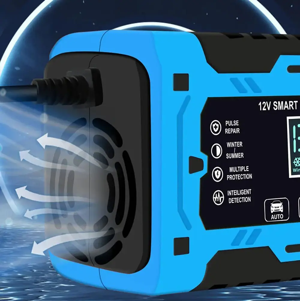 Зарядний пристрій автомобільний 12В 10А Blue (26642934) - фото 4 Зарядний пристрій автомобільний 12В 10А Blue (26642934) - фото 4