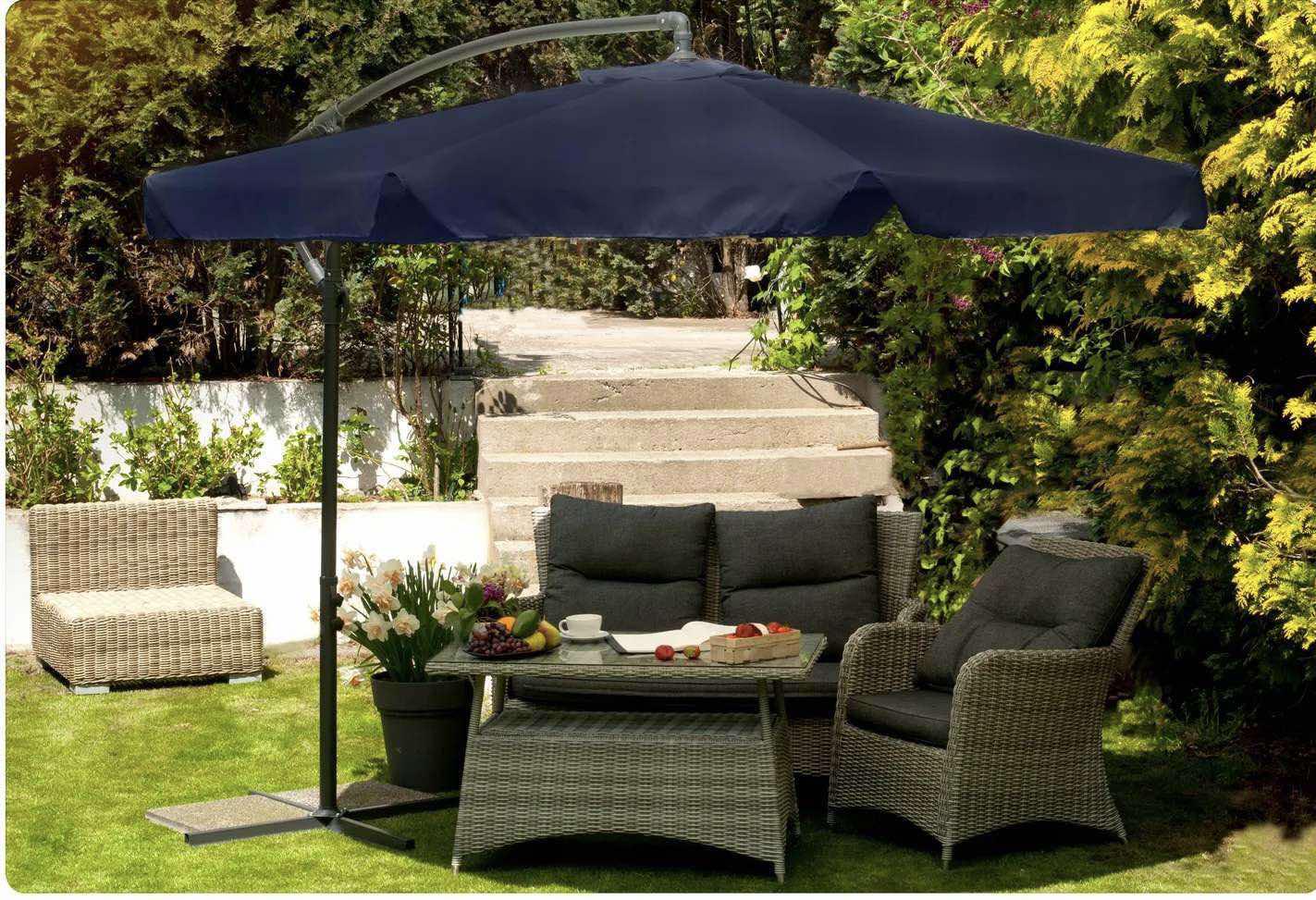 Зонт угловой садовый Plonos с наклоном 3,5 м Синий (4233) - фото 7 Зонт угловой садовый Plonos с наклоном 3,5 м Синий (4233) - фото 7