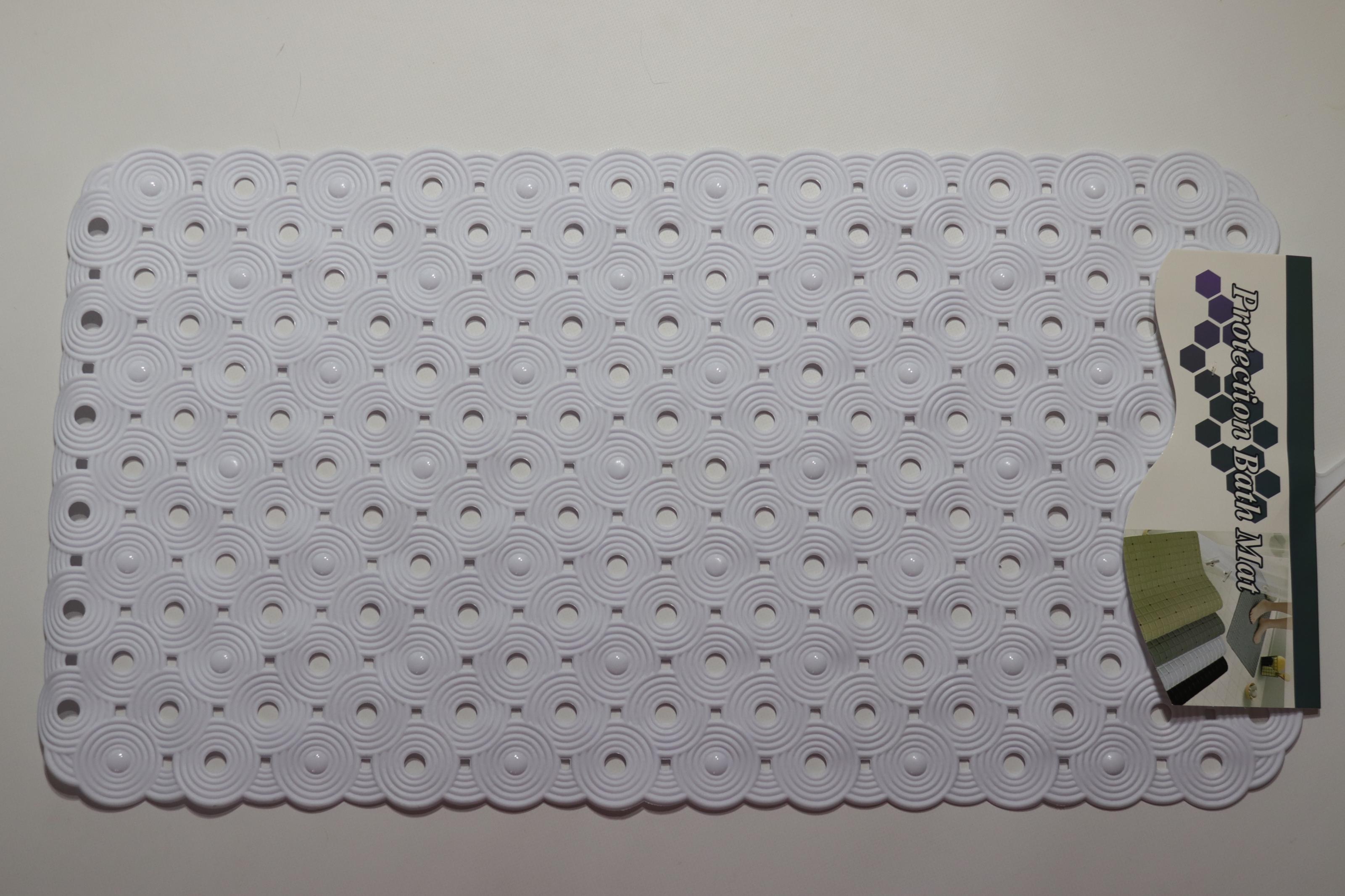 Килимок у ванну на присосках антиковзький 69x37 см (Circle 1806/white)