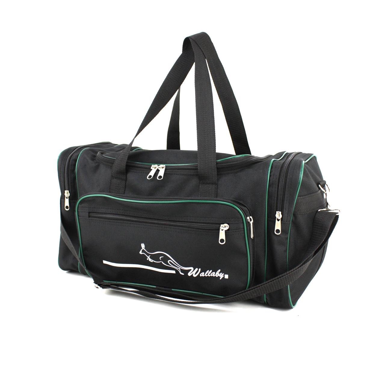 Сумка спортивная Wallaby 2686 Черный с зеленым (2686 ч/зел)