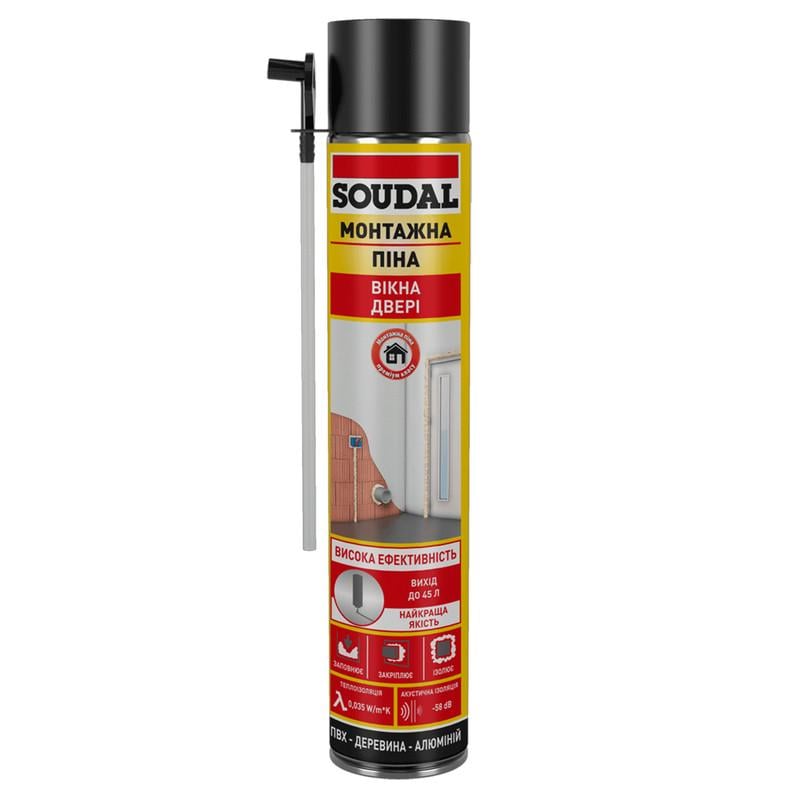 Піна монтажна Soudal 750 мл Світло-жовтий (000010000000750000)