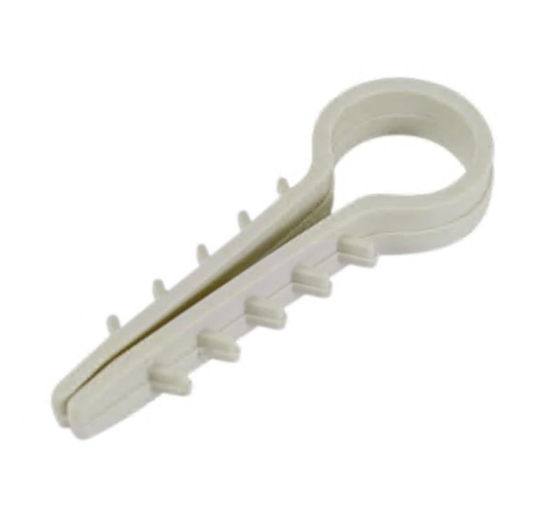 Зажим-дюбель ялинка 6 мм круглий 100 шт./уп. Білий (28679441)