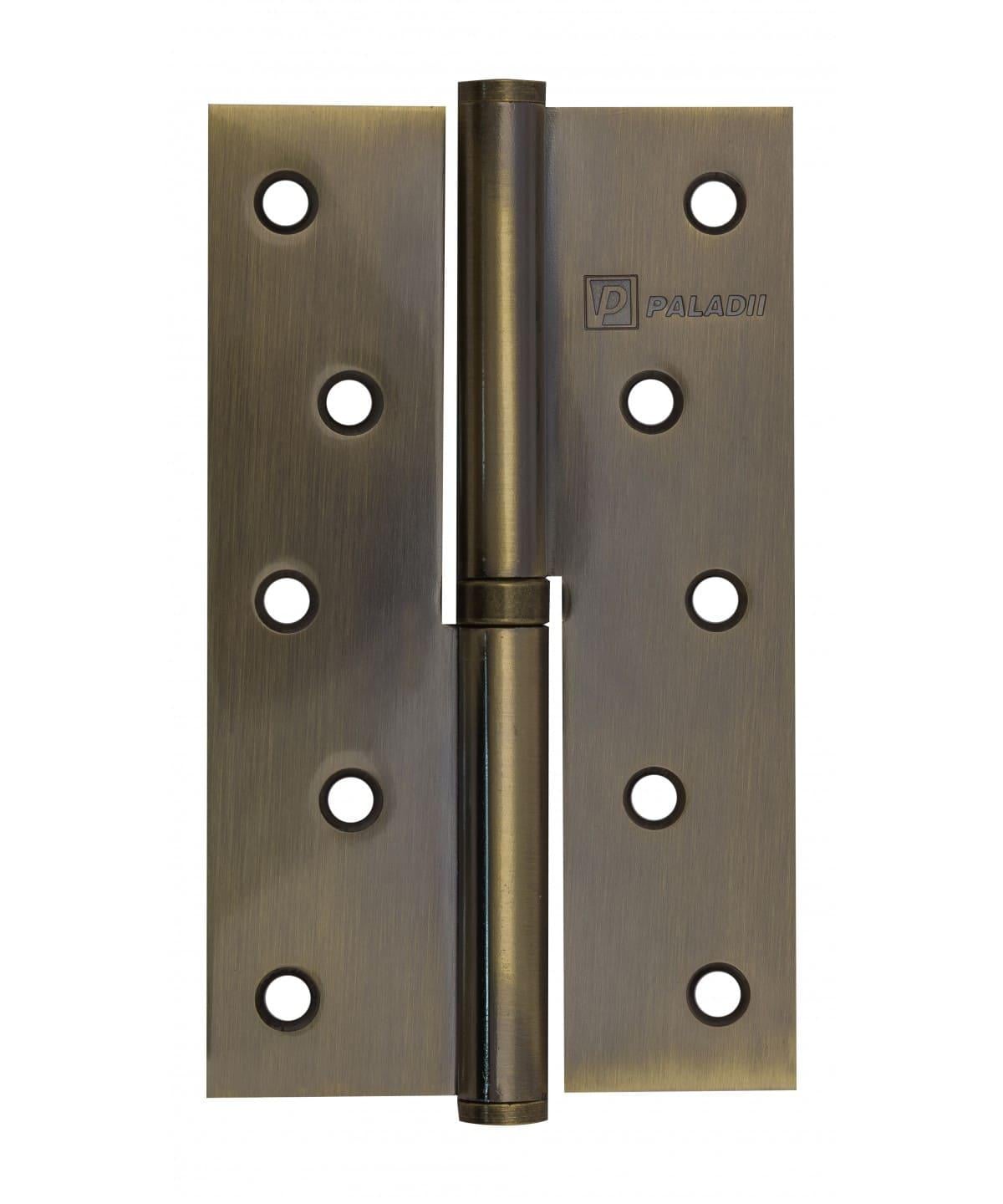 Петля для дверей врезная разъемная Paladii правая 1ВВ AB 125х75х2,5 мм 2 шт. Бронзовый (ПП052)