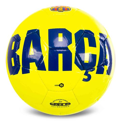 М’яч футбольний Ballonstar BARCELONA CRYSTAL FB-7962 №5 ламінований зшитий вручну Жовтий (31773357)