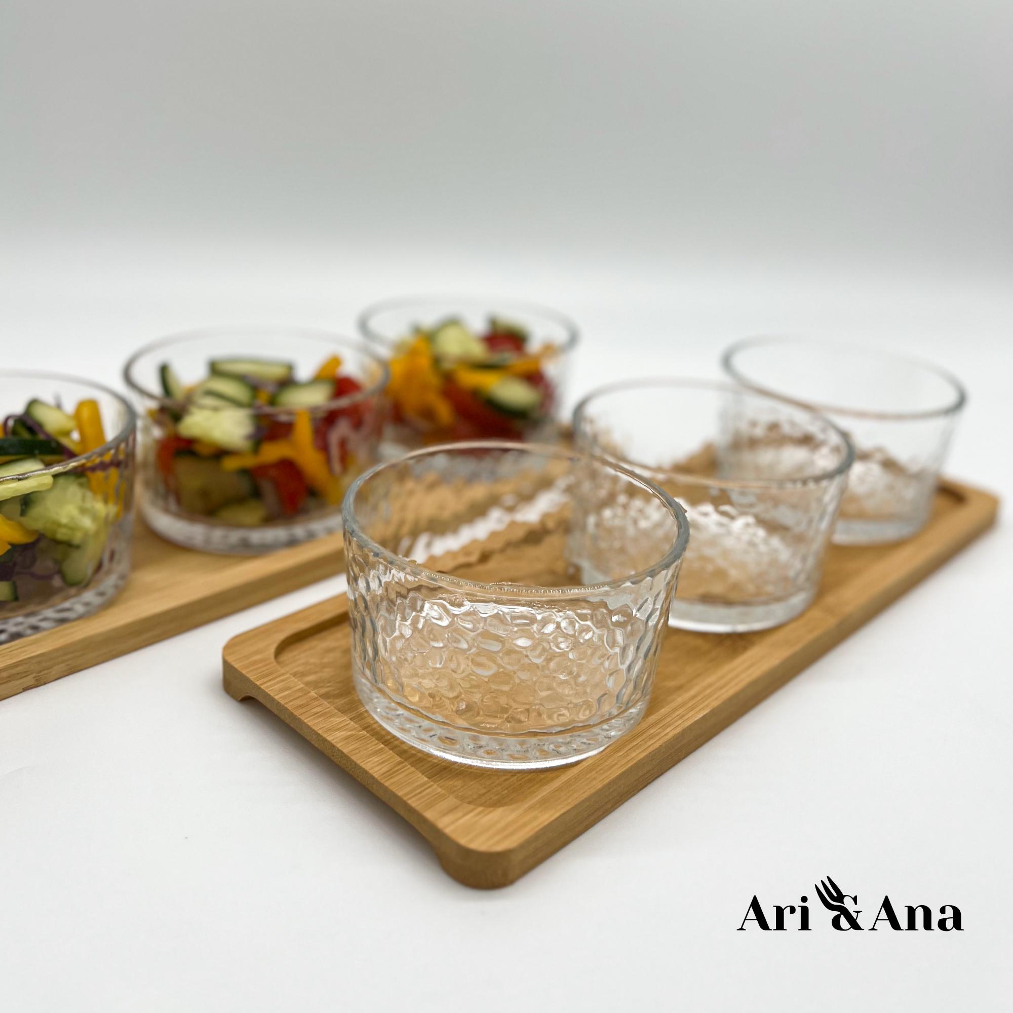 Набор салатников Ari&Ana на бамбуковой подставке 3 шт. по 200 мл Прозрачный (25173769) - фото 7 Набор салатников Ari&Ana на бамбуковой подставке 3 шт. по 200 мл Прозрачный (25173769) - фото 7
