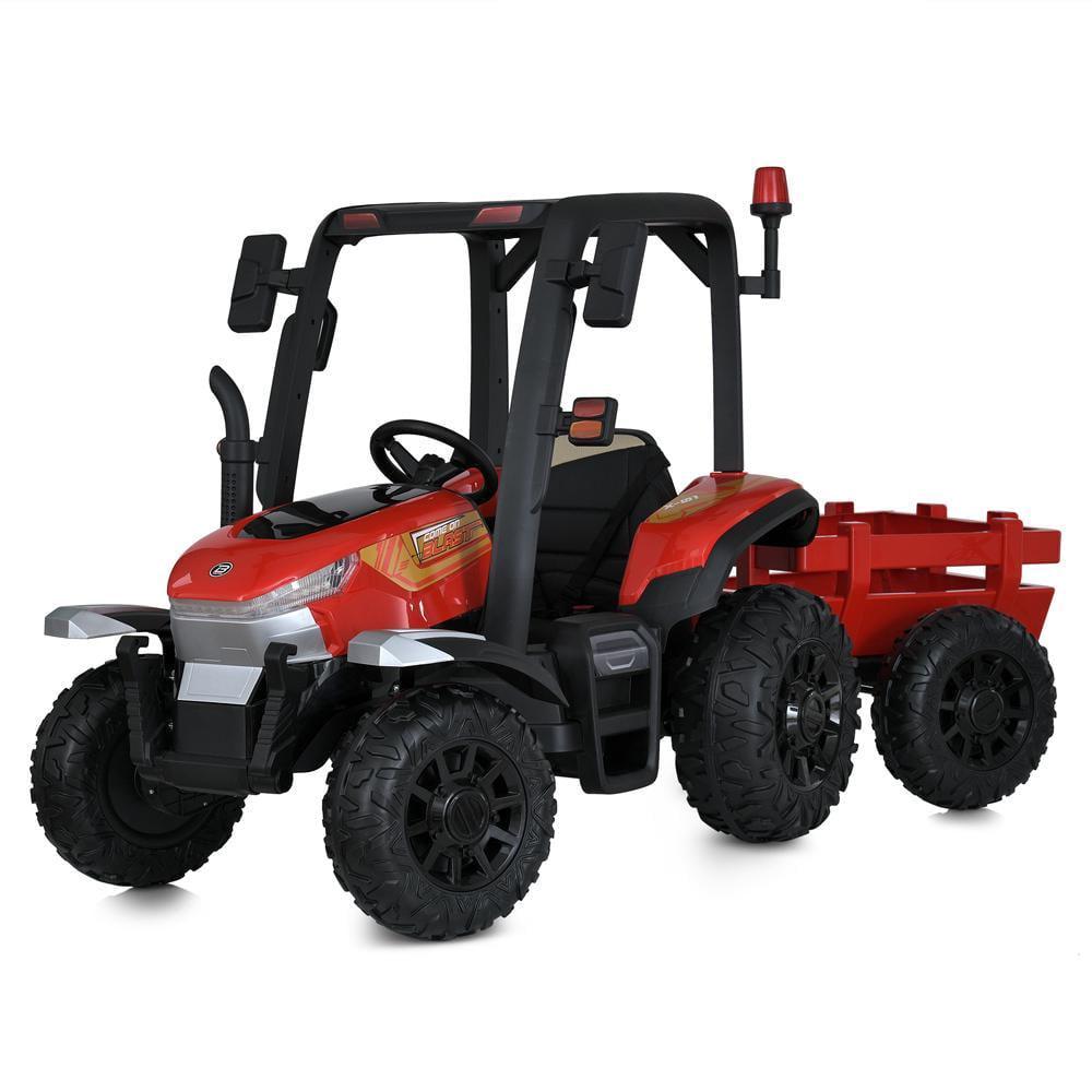 Детский электромобиль Bambi M 4844EBLR трактор с прицепом Красный