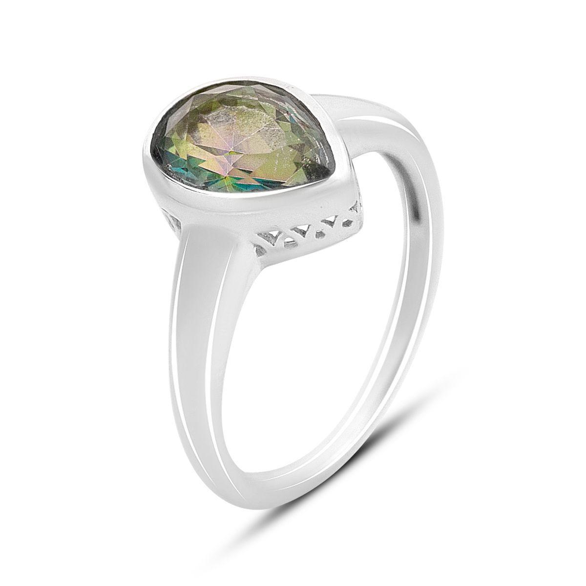 Кольцо серебряное Tiva с мистик топазом 1,45 ct 2,65 г р. 18 (2163749)