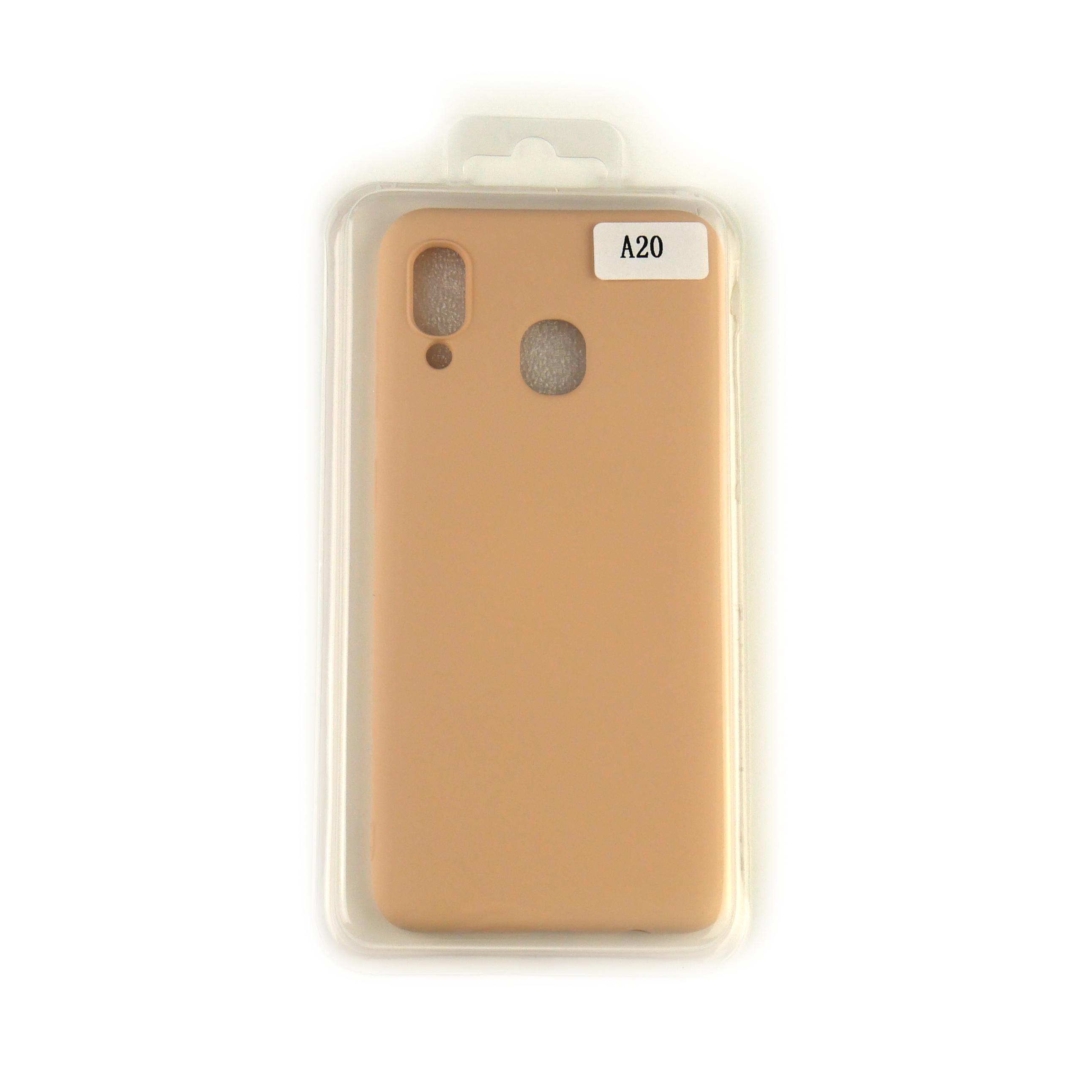 Чехол Silicone Case Full Cover Samsung A20 Розовое Золото