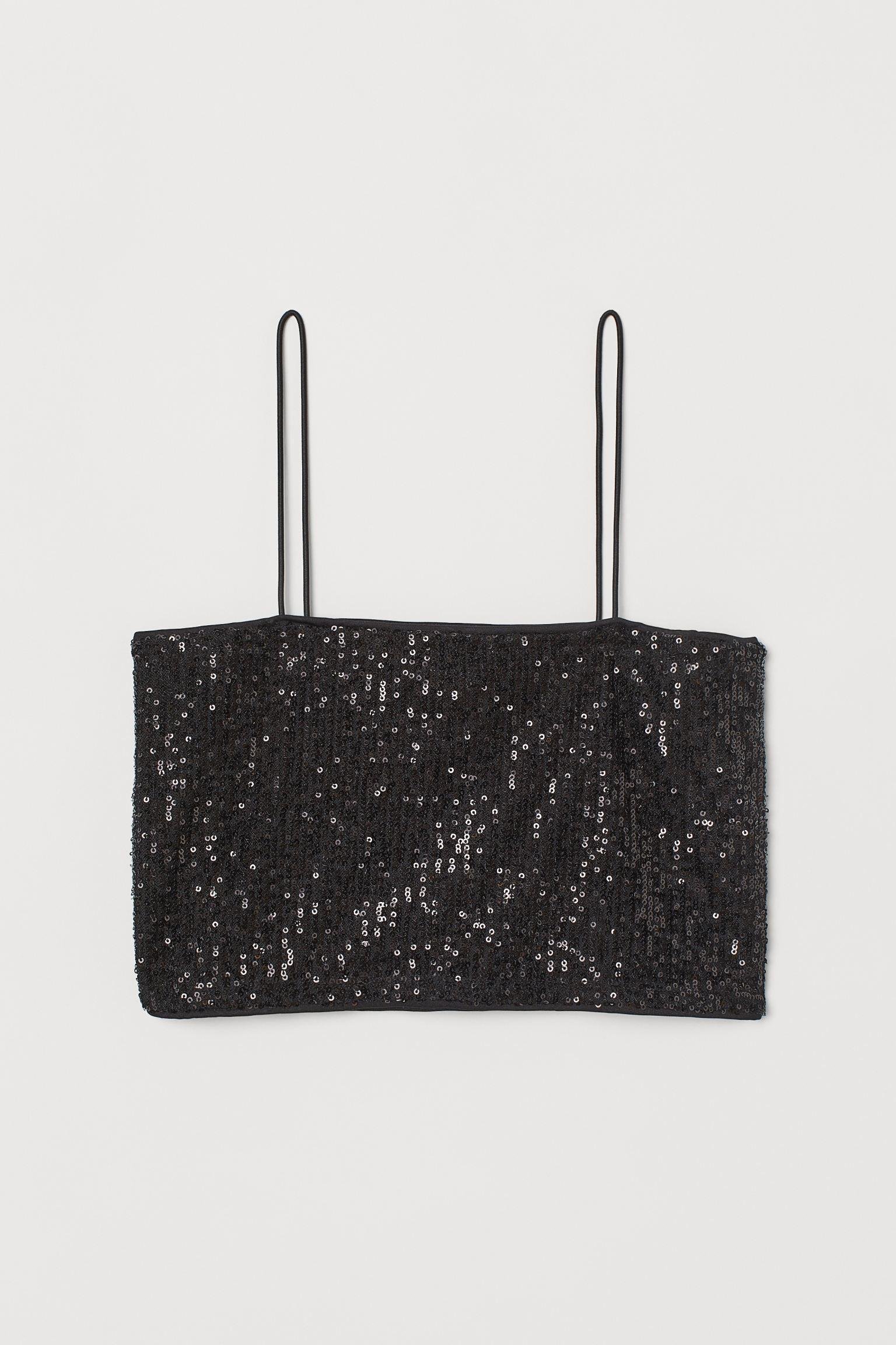 Топ з паєтками L Чорний (9482250Pabr)