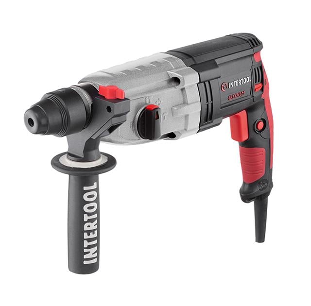 Перфоратор Intertool 1000 Вт 3,2 Дж 0-1300 об/хв 0-5100 уд/хв 3 режими металевий корпус редуктора (WT-0172)