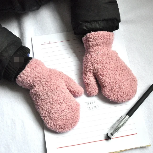 Перчатки детские флисовый теплые 1 до 4 лет Warm Season Коралловый Розовый - фото 2