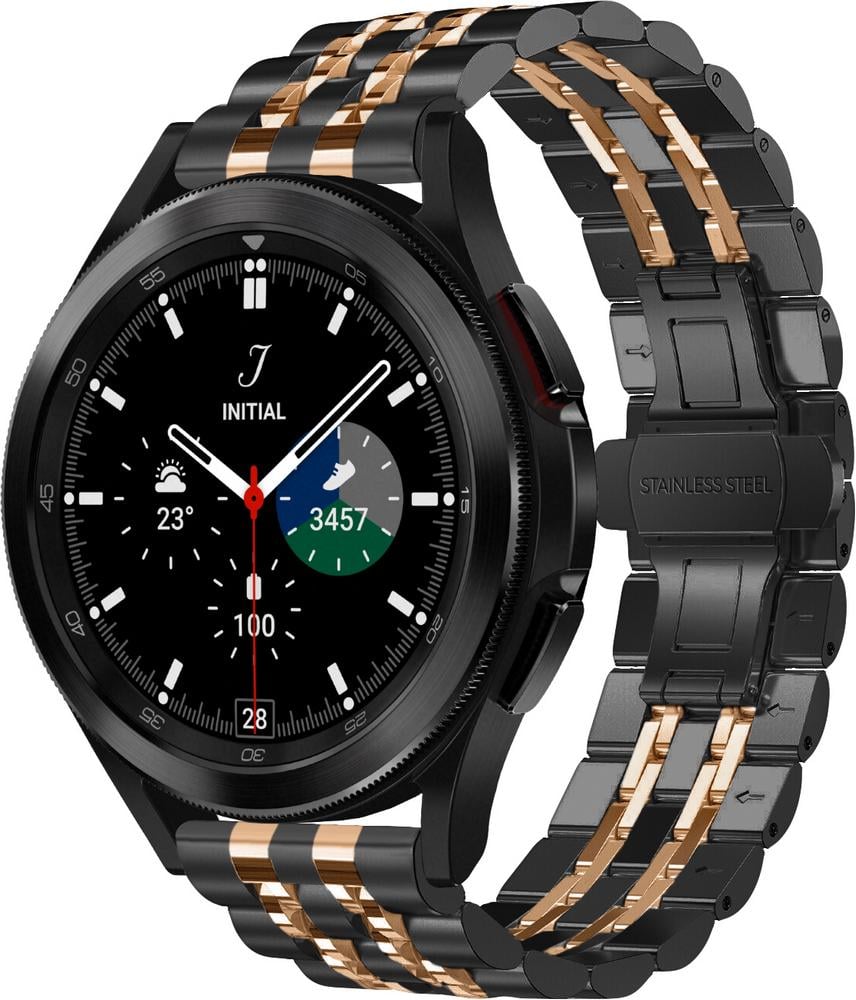 Браслет металлический Spinye Line для Galaxy Watch 4 Classic 46 мм Black Pink (29025-51)