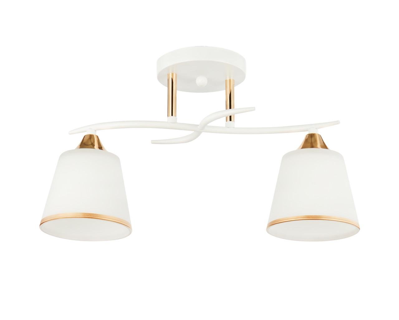 Люстра Valeso на 2 плафони Білий/Золотий (196100/2)