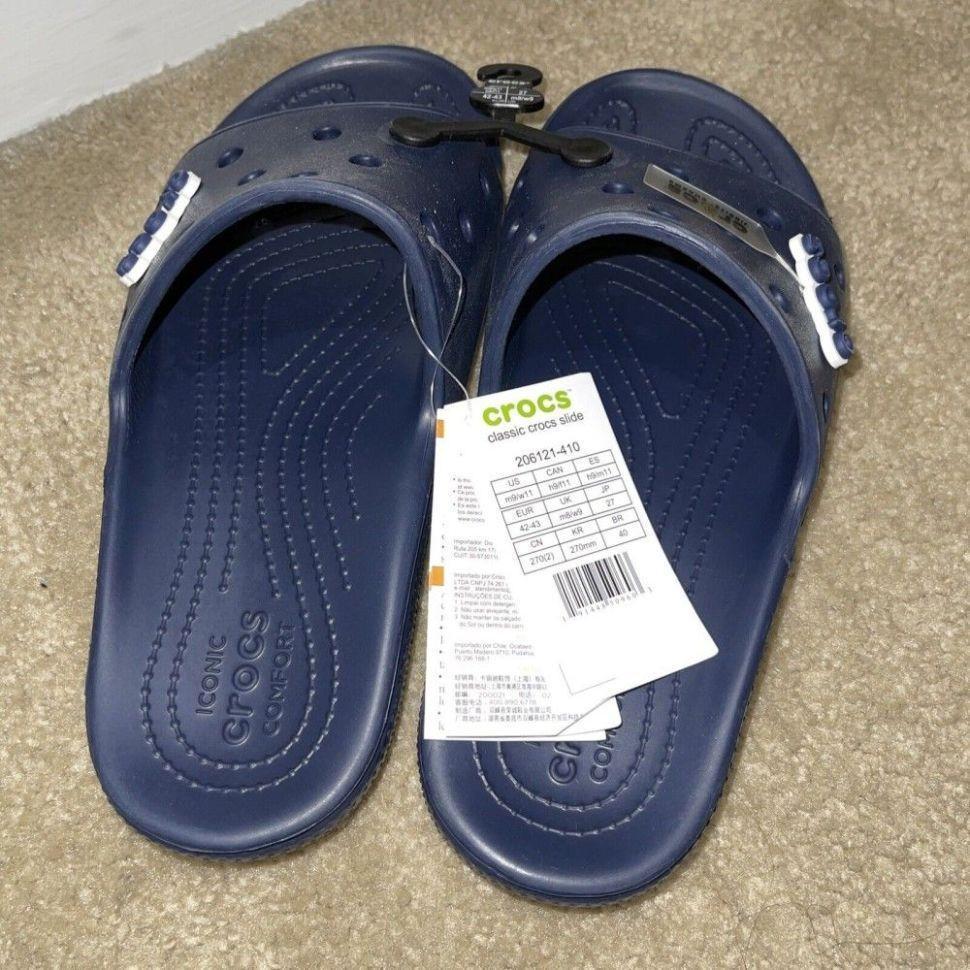 В'єтнамки чоловічі Crocs Classic Slide р. 38-39 Синій (15147) - фото 11 В'єтнамки чоловічі Crocs Classic Slide р. 38-39 Синій (15147) - фото 11