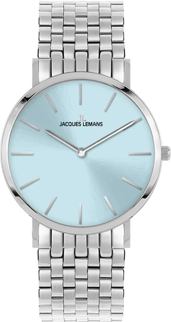 Наручные часы женские Jacques Lemans Nizza 1-2172.1I со стальным корпусом/сапфировым стеклом WR 50 м и голубым циферблатом Наручные часы женские Jacques Lemans Nizza 1-2172.1I со стальным корпусом/сапфировым стеклом WR 50 м и голубым циферблатом
