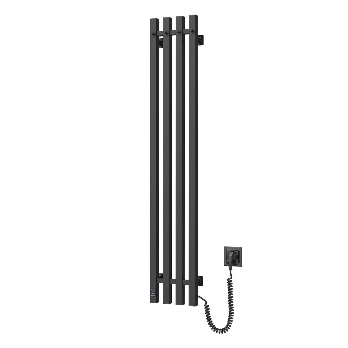 Рушникосушарка електрична NAVIN Levante Sensor правобічна 210x1200 мм Чорний муар (12-257053-2112)