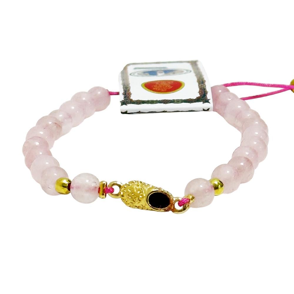 Браслет Башмачок Спиридона Рожевий кварц позолота (30654668)