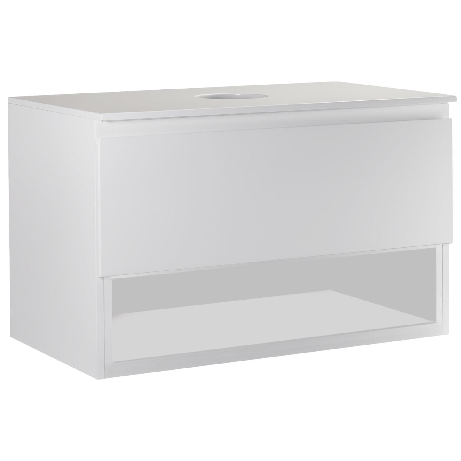 Тумба під умивальник підвісна Q-tap Robin QT1379TPН8001W 80x48x47 см Білий (196229)