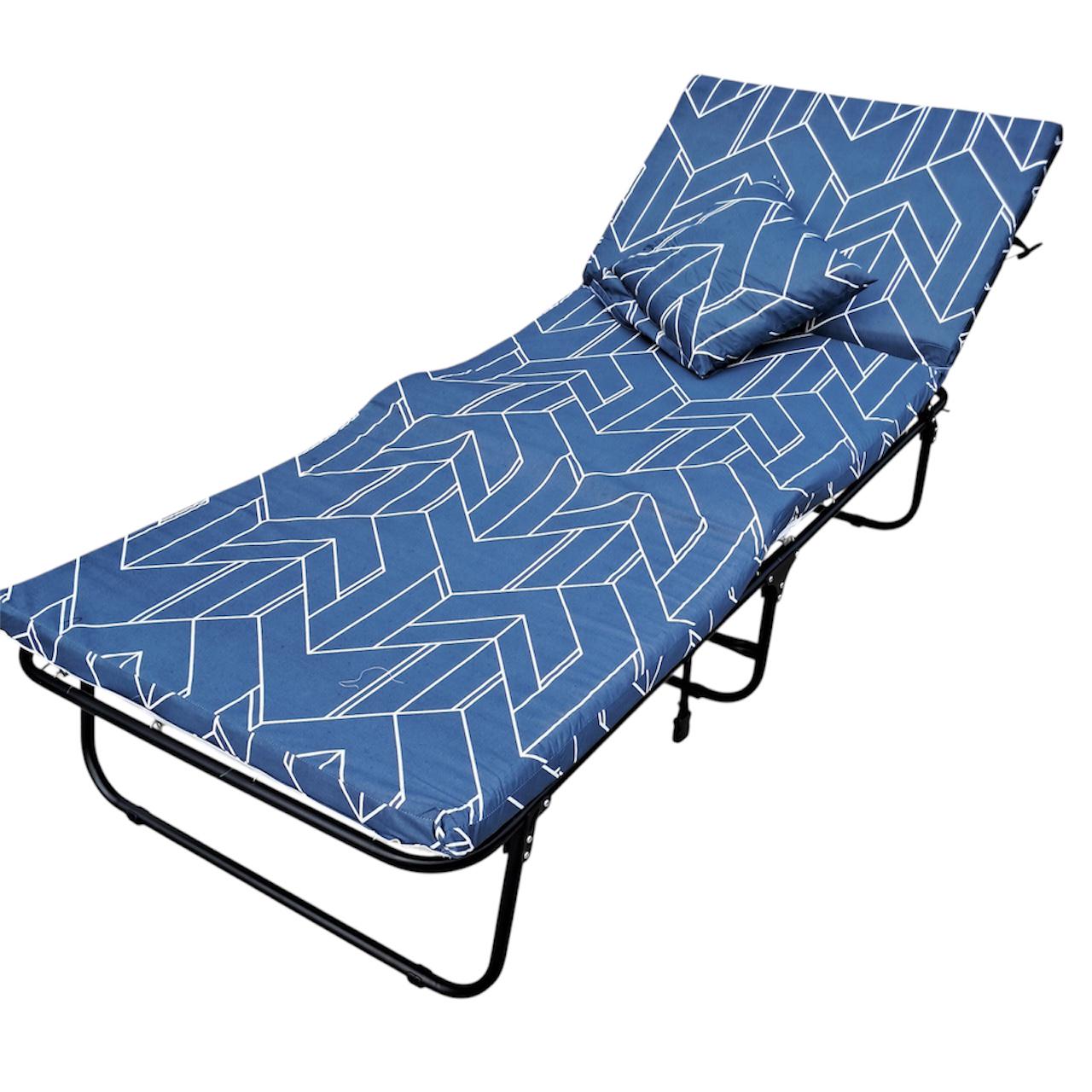 Розкладачка з матрацом 6 см і подушкою 193х75х32 см (26499726)