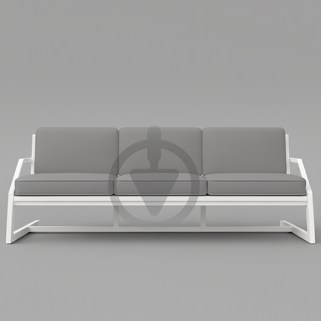 Диван металевий AVVS tech Атлас лофт велюр з підлокотниками 206 см Світло-сірий/Білий (30222839) - фото 2 Диван металевий AVVS tech Атлас лофт велюр з підлокотниками 206 см Світло-сірий/Білий (30222839) - фото 2