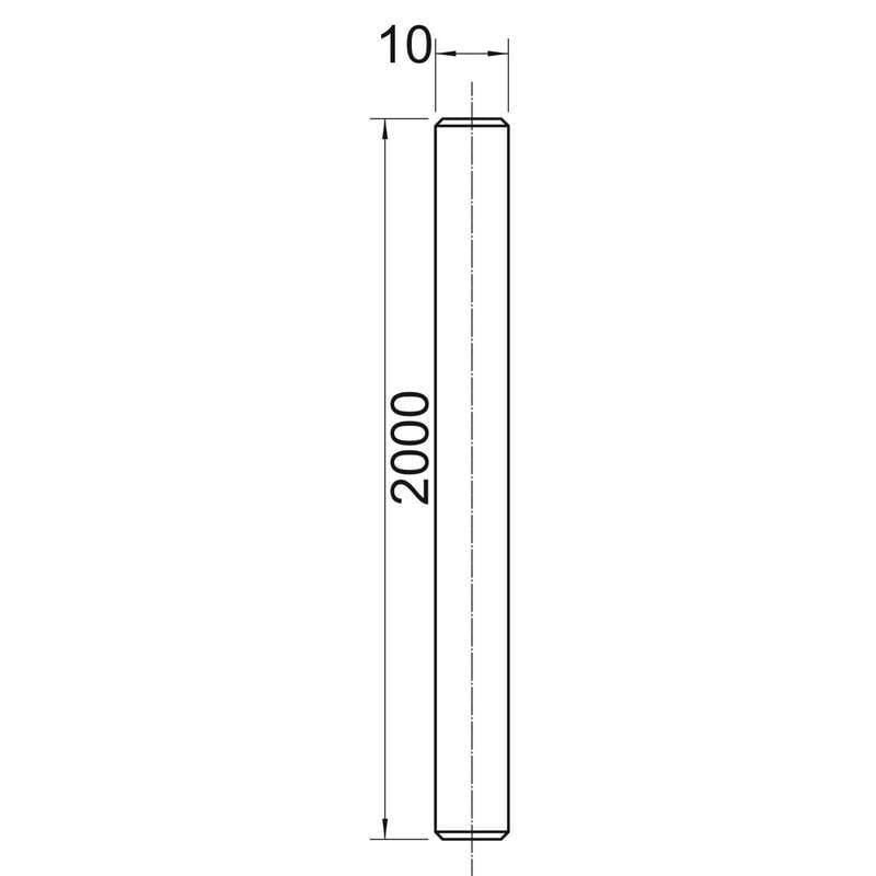 Шпилька резьбовая OBO Bettermann М10 200 см цинк DIN976 сталь 8,8 шаг 1,5 1 шт. Белый (3141140) - фото 2