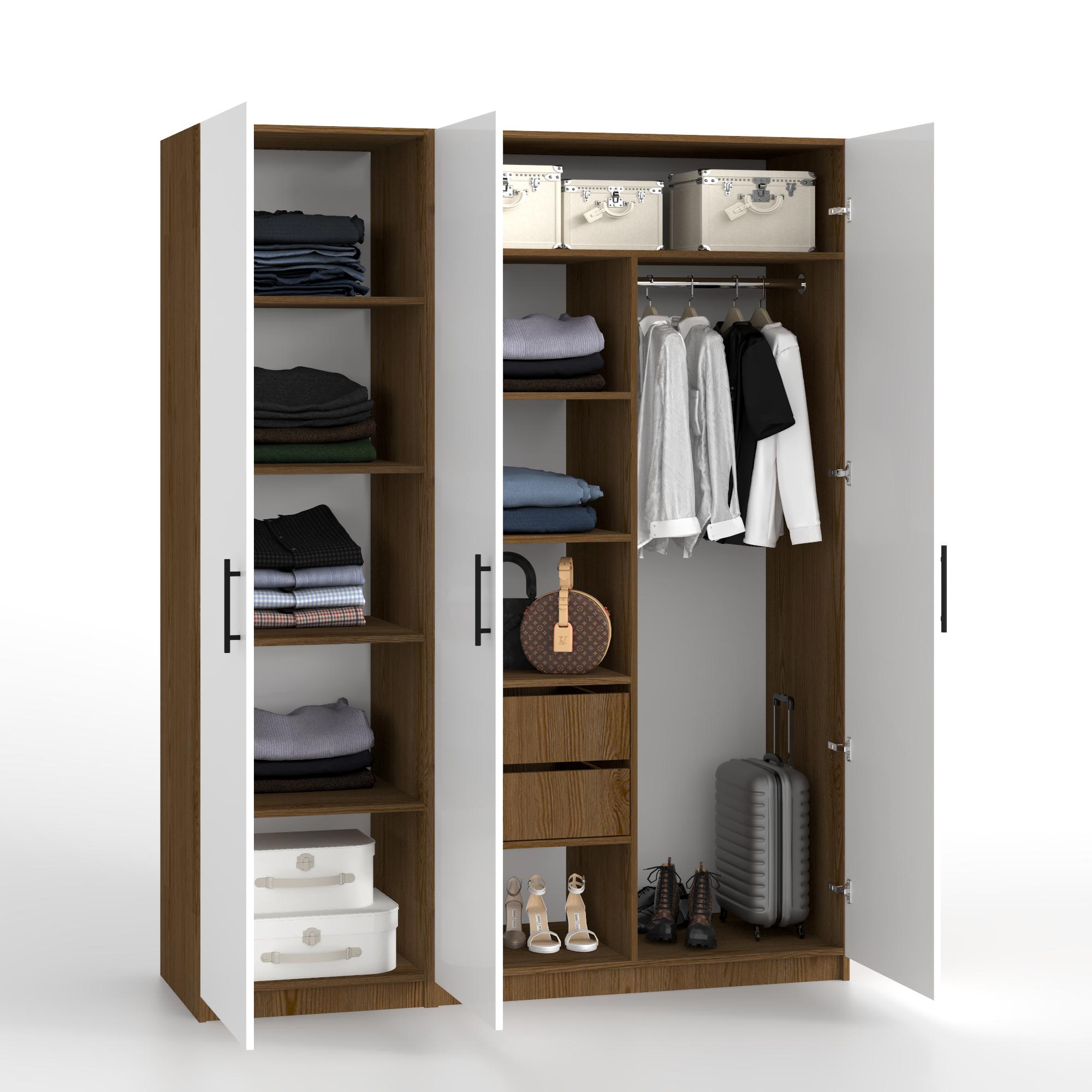 Шкаф-гардеробная комплект 1950x1500x520 мм Дуб родос темний