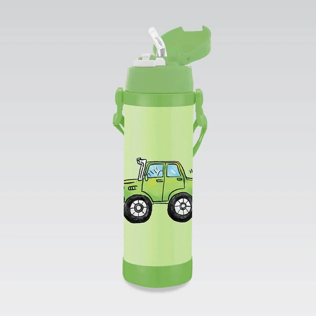 Термос детский Maestro MR-1640-50-B Car с силиконовой трубочкой 500 мл (2667485210)