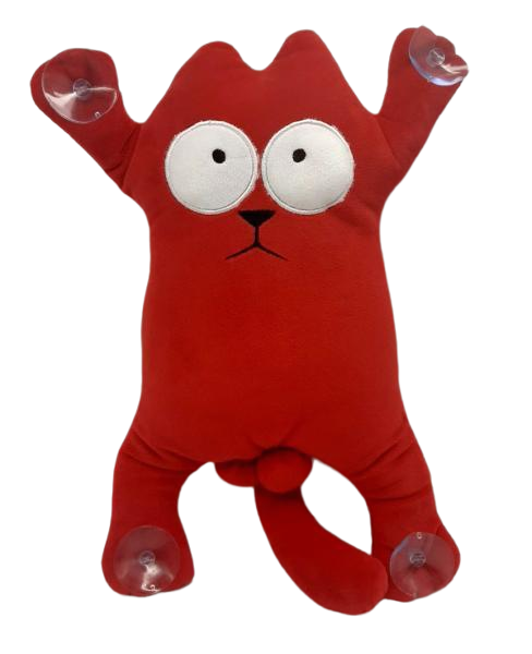 Мягкая игрушка Копица Котик на присосках 31 см (00284-13 КРАСНЫЙ)
