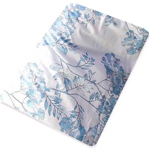 Простынь на резинке Т0771 160х200 см Белый/Голубой (147892)