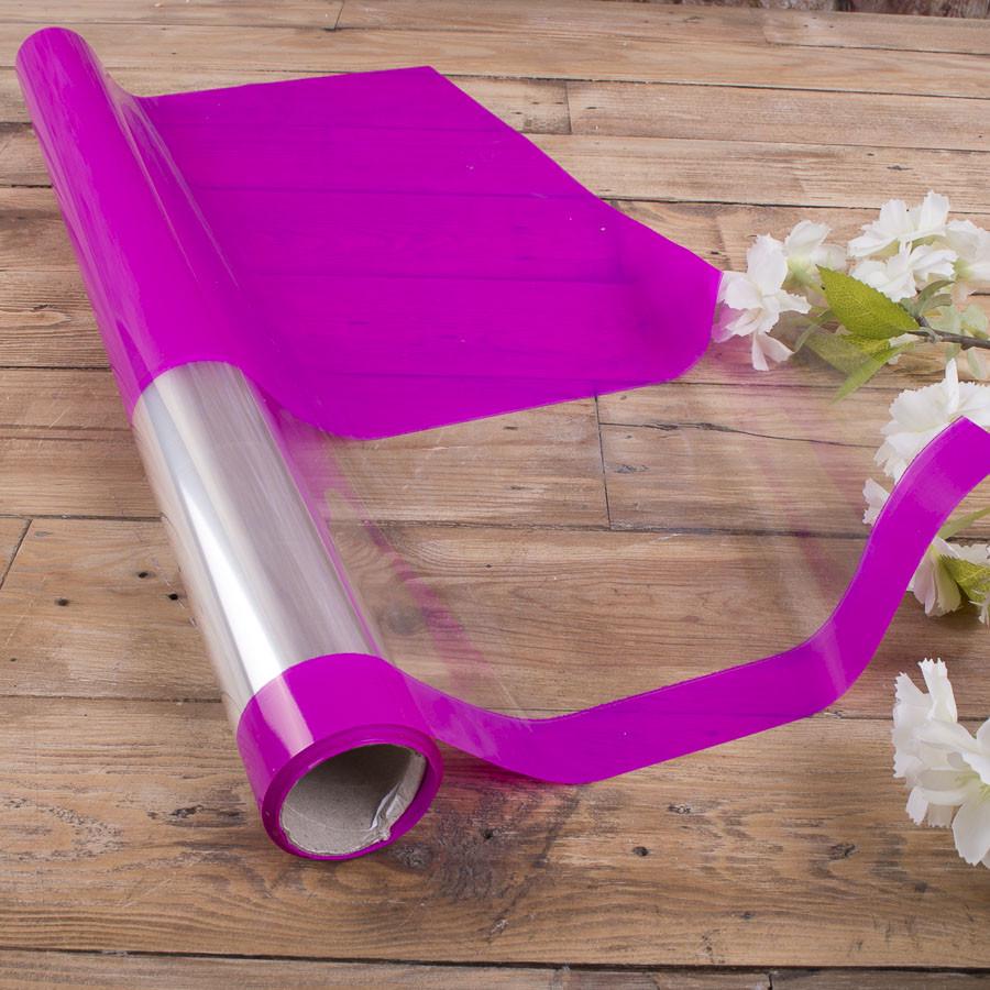 Пленка с прозрачным краем 60 см 10 м Ярко-малиновый (4826-22)