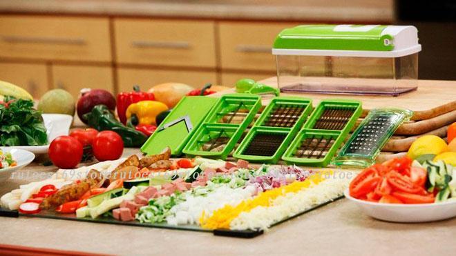 Овощерезка Nicer Dicer Plus Зеленый (2-1-1269) - фото 4