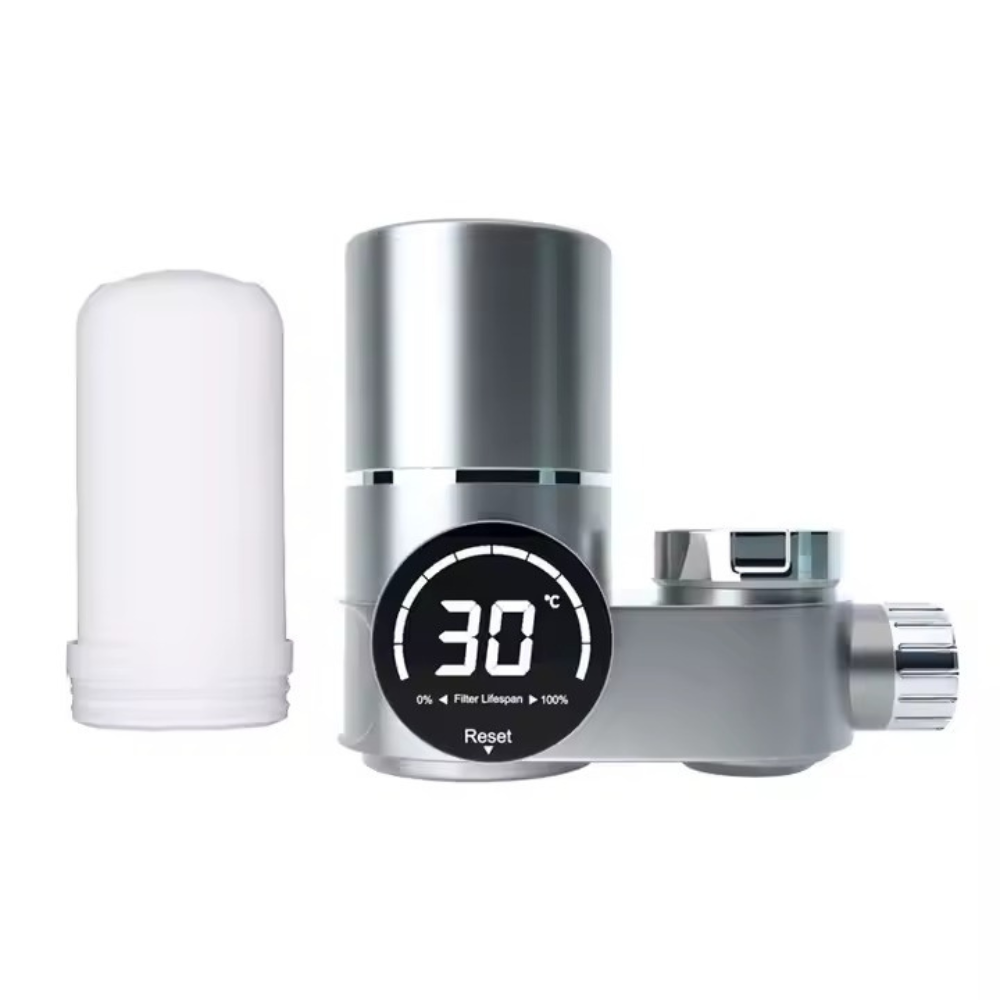 Фільтр-насадка на кран для очищення проточної води на кухню та ванну кімнату універсальна зі смарт дисплеєм
