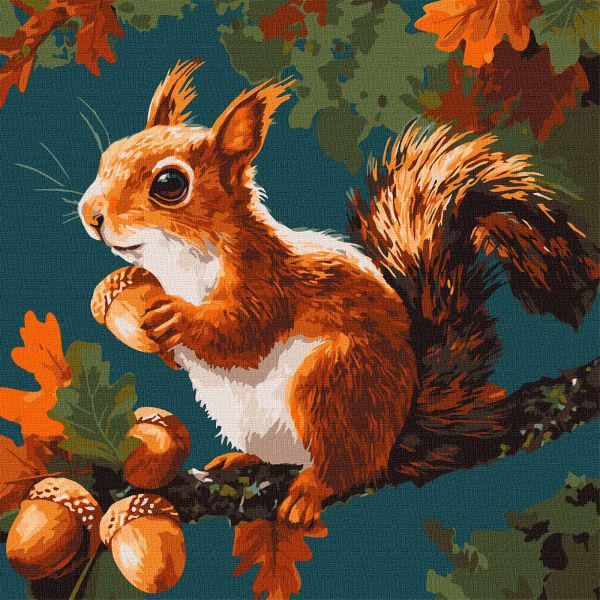 Картина за номерами Ideyka Горіхові скарби осені 40x40 см (Id-KHO6817)
