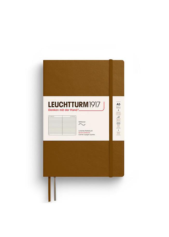 Блокнот Leuchtturm1917 средний мягкая обложка линия Spice Brown (372212)