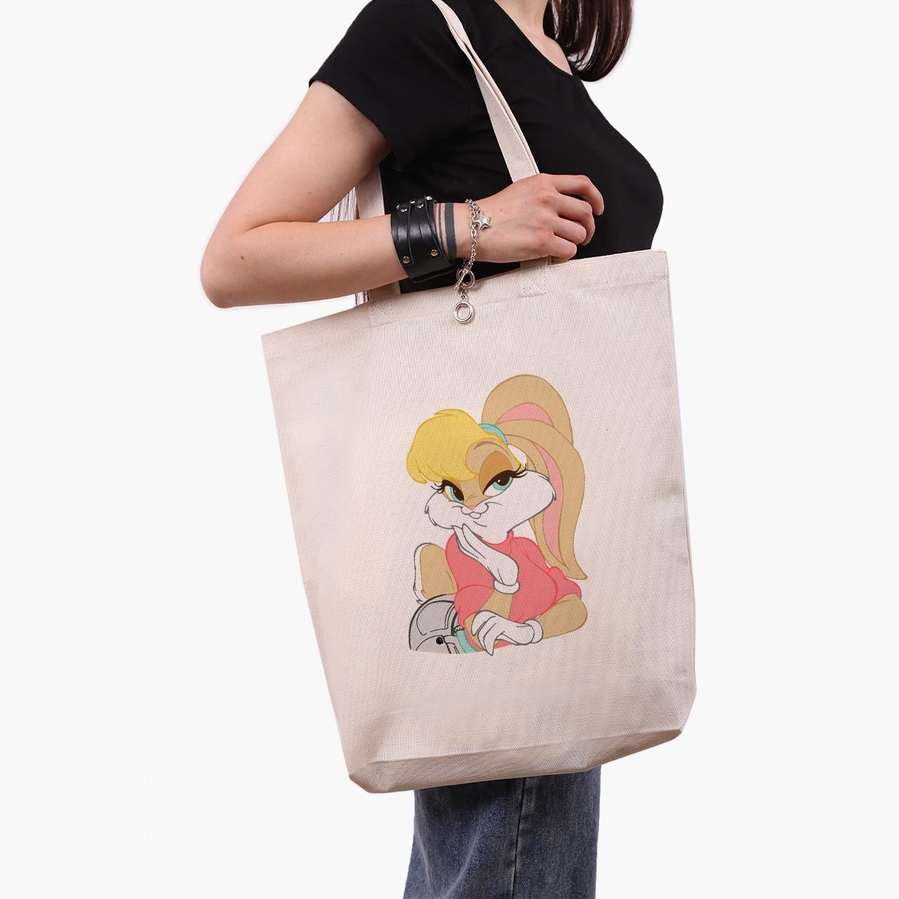 Эко сумка шоппер Lola Bunny Looney Tunes 41x39x8 см Бежевый (9227-2881-WTD)