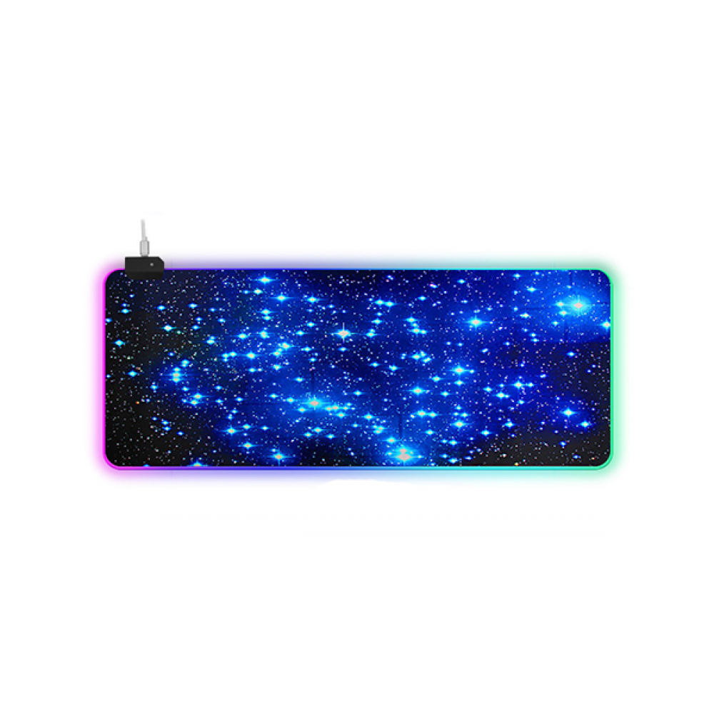 Игровая поверхность для компьютерной мыши и клавиатуры UKC RGB с подсветкой 80х30 см (G-611)