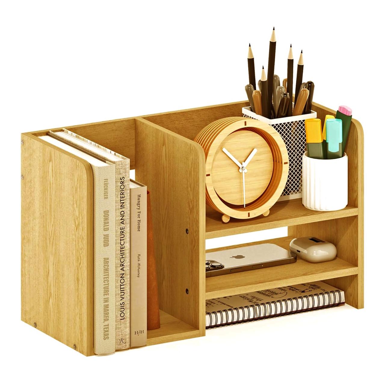 Полка книжная настольная из дерева Паранго Карри (КПА-017403)