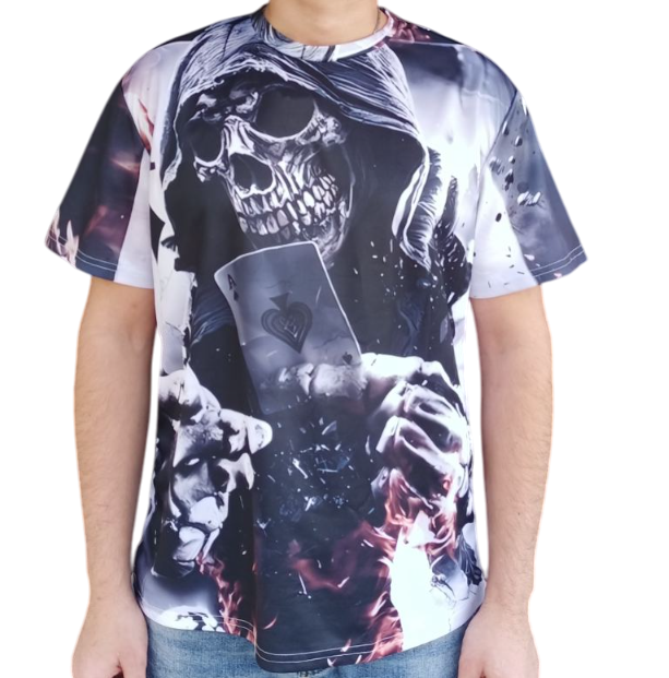 Футболка з картами та черепом 3ХL (4005) Футболка з картами та черепом 3ХL (4005)