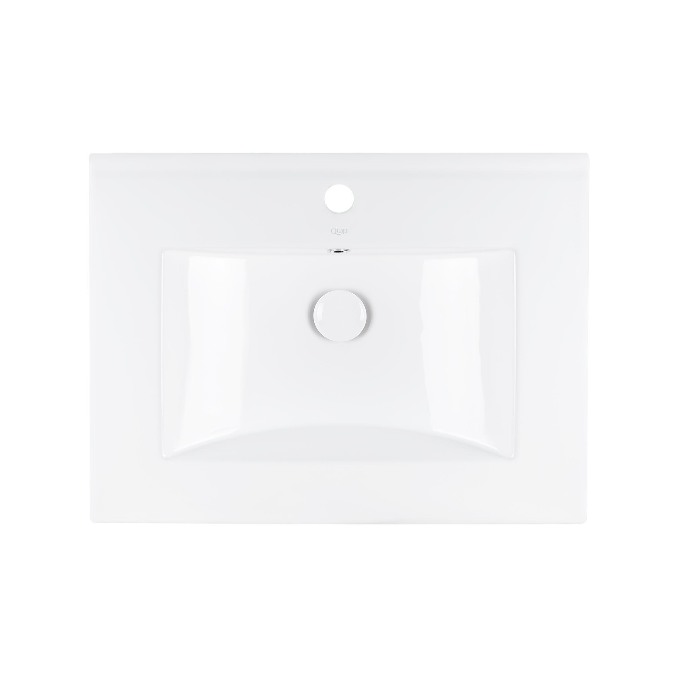 Раковина Qtap Albatross 600х470х180 мм White/донный клапан QT01113060CW