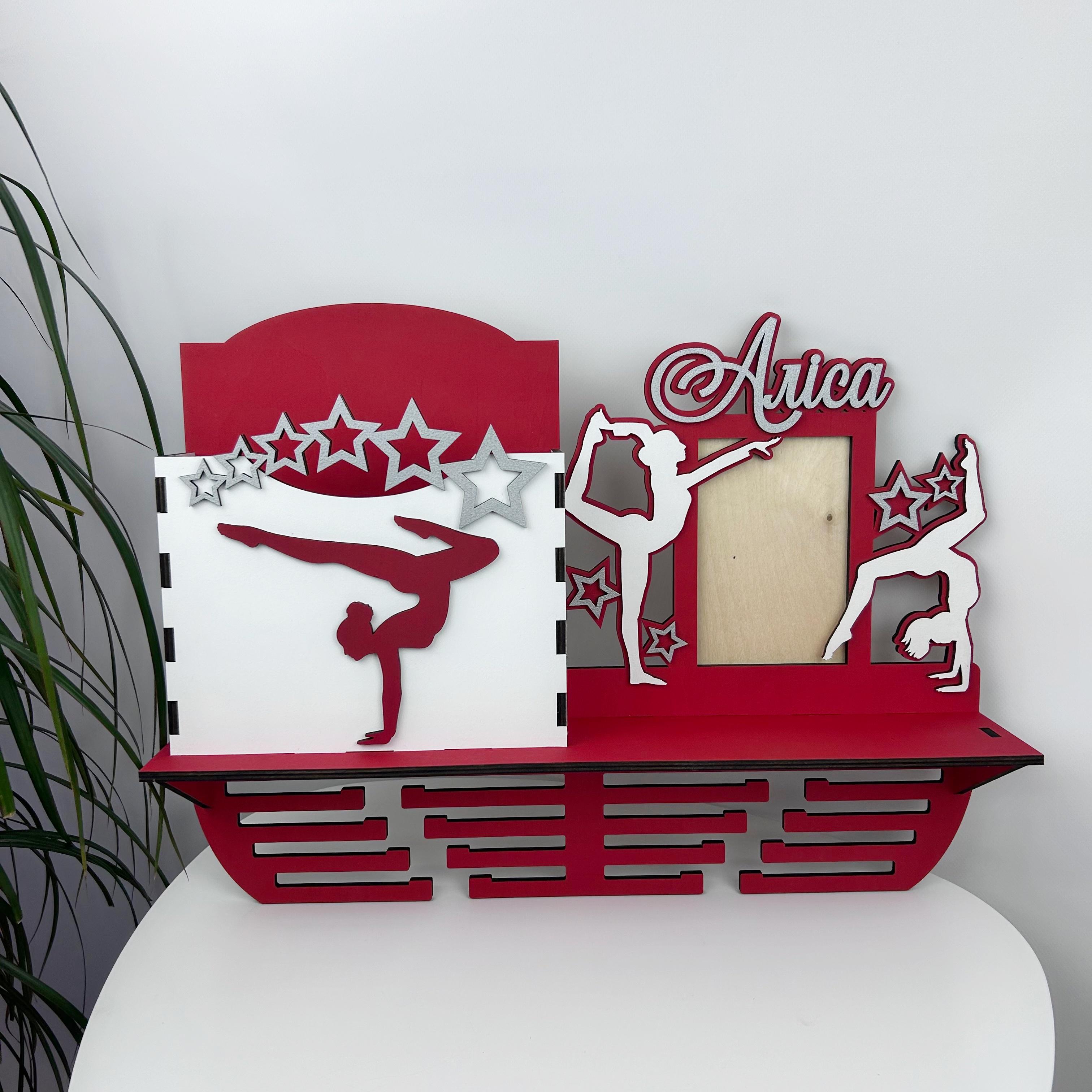 Держатель именный деревянный для медалей Гимнастика (МЕ-0085)