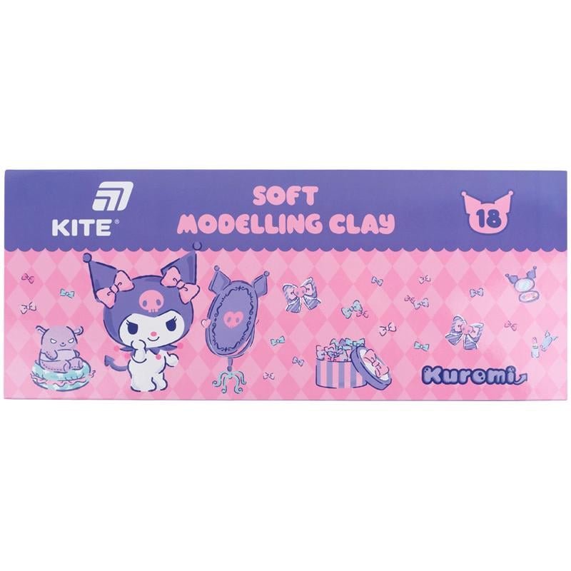 Пластилин KITE Kuromi 18 цветов восковой 360 г (HK24-085)