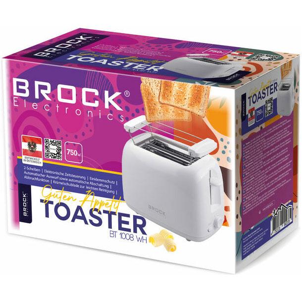 Тостер Brock BT 1008 WH 750W Білий (21264834) - фото 2