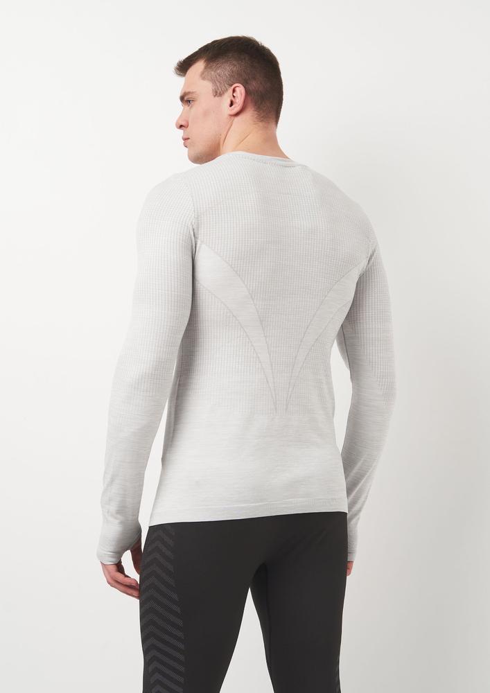 Футболка Myprotein MPM197x62 длинный рукав мужская М Светло-серый - фото 3