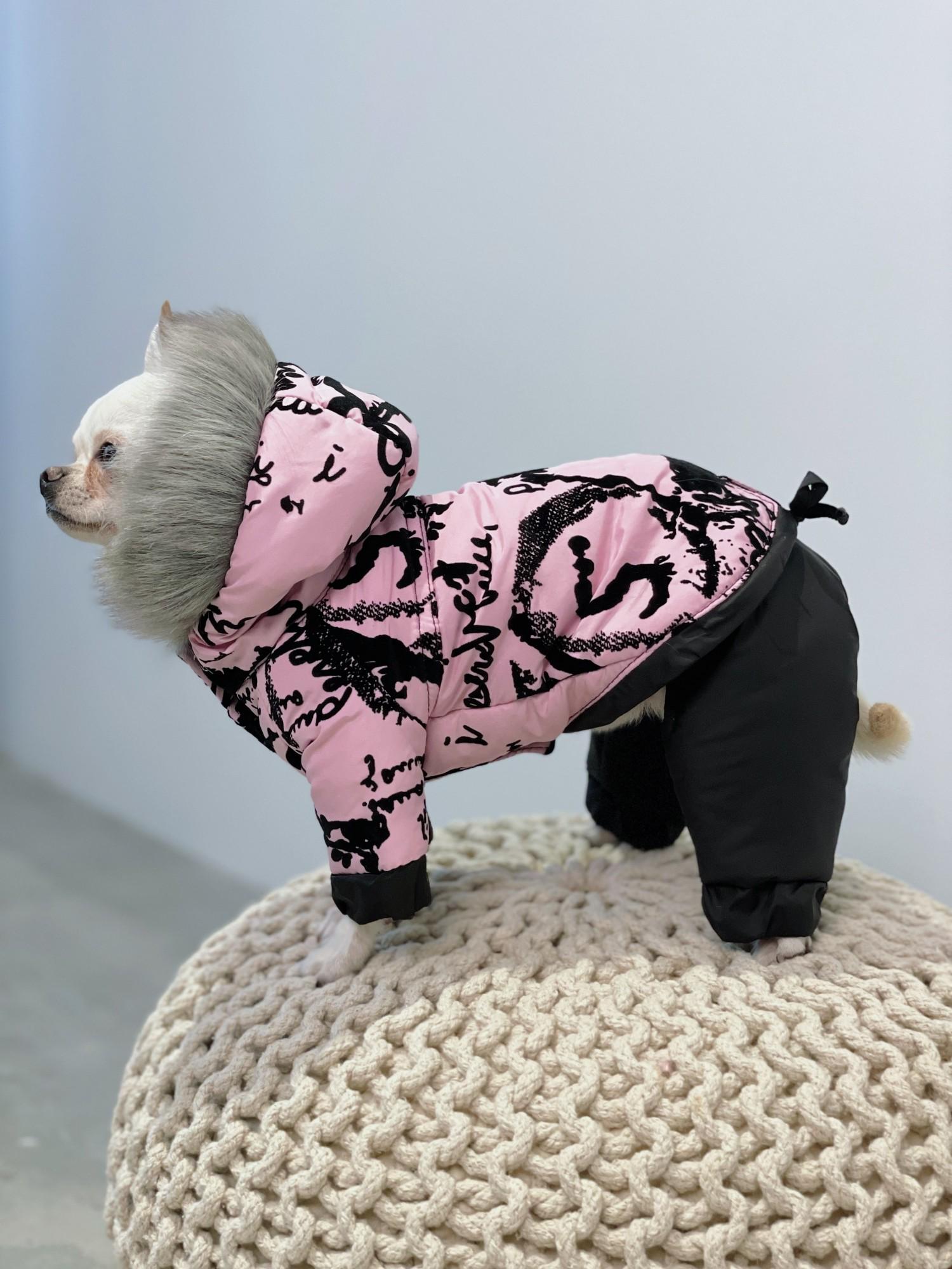 Комбинезон для собак со съемными штанами CO-26 флок р. 7 Розовый (70579627)